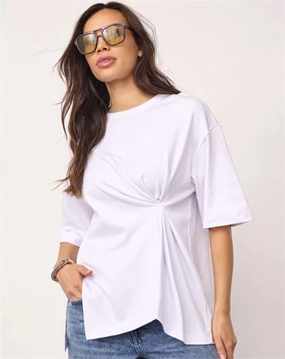 Co´Couture - MedaxCC Asym T-shirt - White